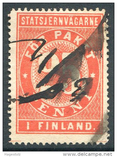 Russia Finland 1881 State Railways (VR) 25 Penni Railway Parcel Eisenbahn Paketmarke Chemin De Fer Colis Russie Russland - Trenes