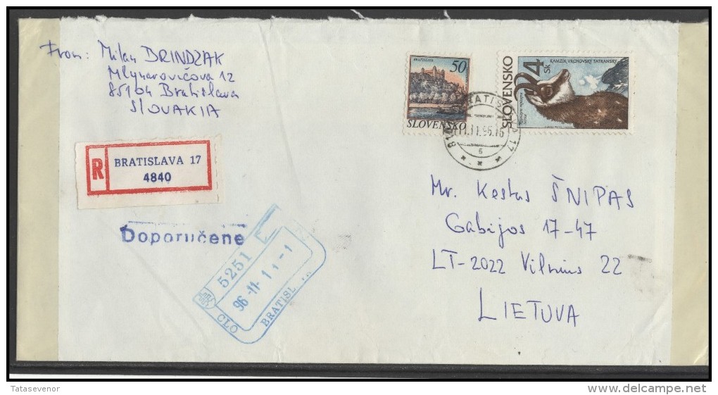 SLOVAKIA Brief Postal History Envelope SK 004 Architecture Fauna Animals - Storia Postale