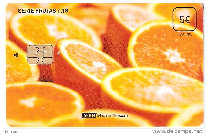 ISN-155 TARJETA DE ESPAÑA DE ISERN DE LA SERIE FRUTAS Nº18  NARANJAS - Alimentación