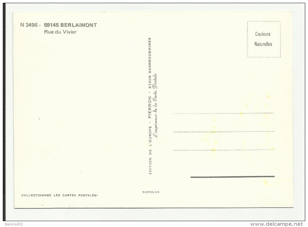 BERLAIMONT - Rue Du Vivier - Berlaimont