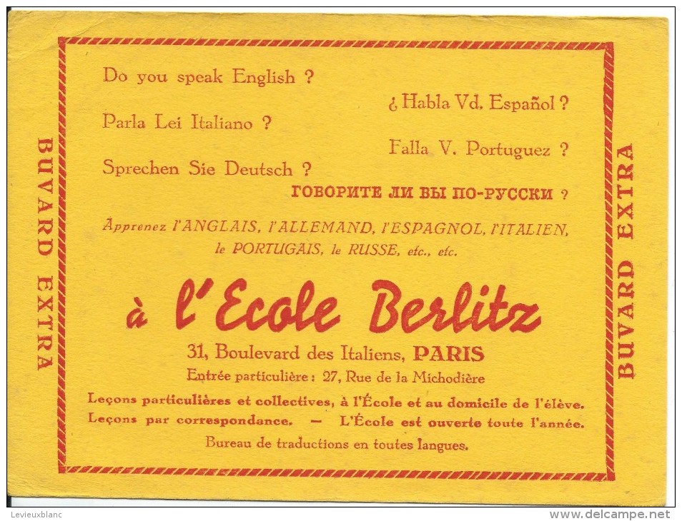 Ecole / BERLITZ/Apprerntissage Des Langues étrangéres/Paris  /vers 1945-1955     BUV145 - E