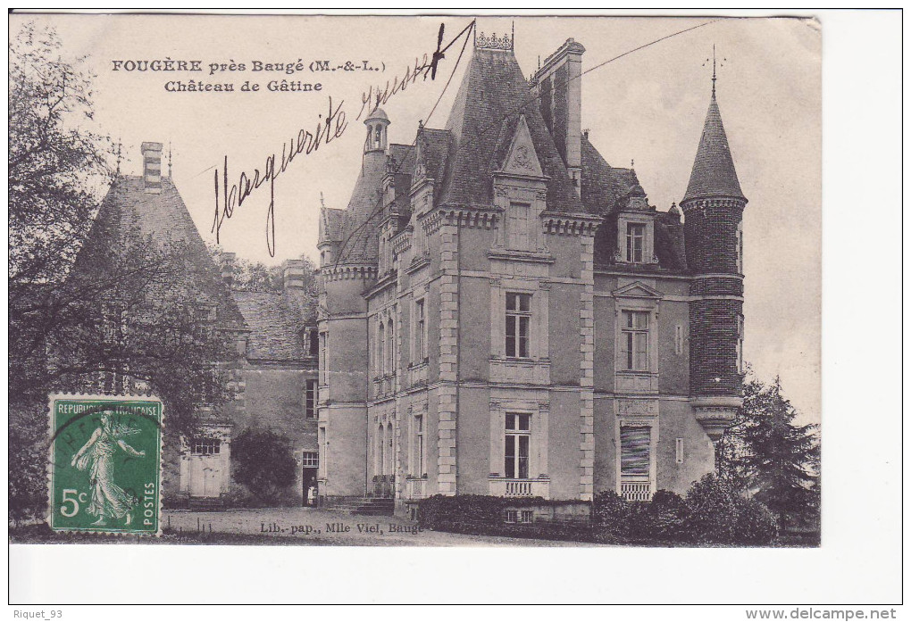 FOUGERE Près Baugé - Château De Gâtine - Other & Unclassified
