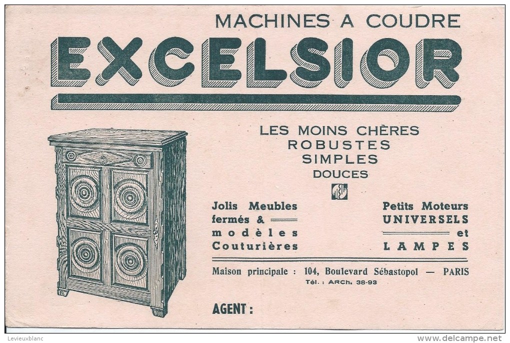 Machine à Coudre/ Excelsior/Les Moins Chéres /Paris  / Vers 1945-1955     BUV155 - Textile & Vestimentaire