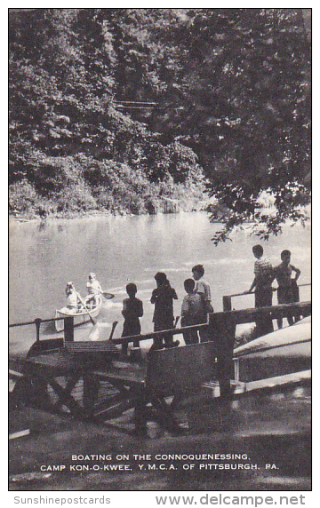 Boating On The Connoquenessing Camp Kon-O-Kwee Y M C A Camp Of Pittsburg Pennsylvania Artvue - Pittsburgh