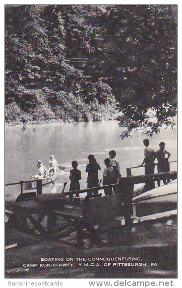 Boating On The Connoquenessing Camp Kon-O-Kwee Y M C A Of Pittsburg Pennsylvania Artvue - Pittsburgh