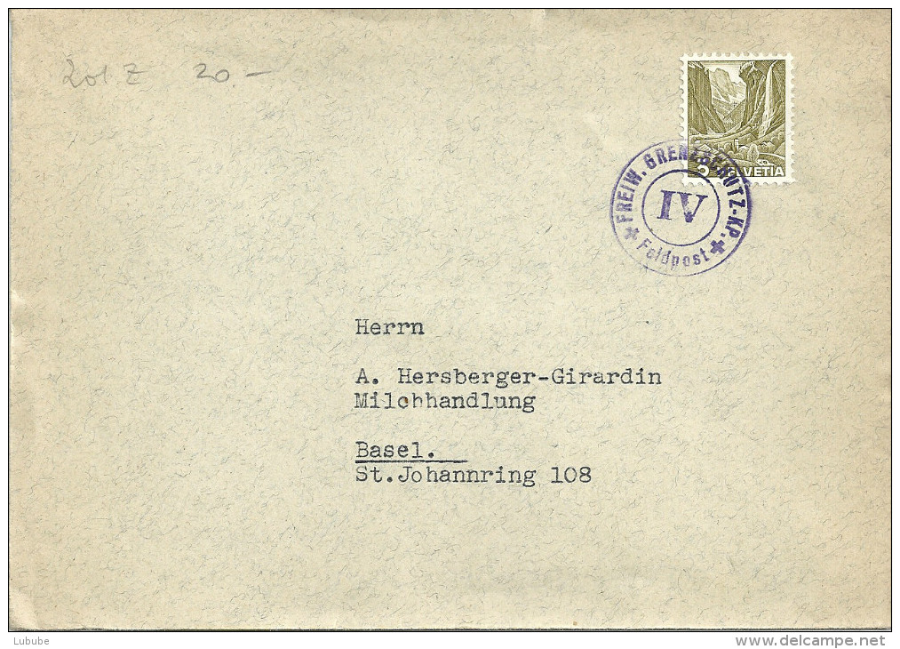 Feldpost Drucksache  "Freiw.Grenzschutz Kp.IV"         Ca. 1940 - Brieven En Documenten