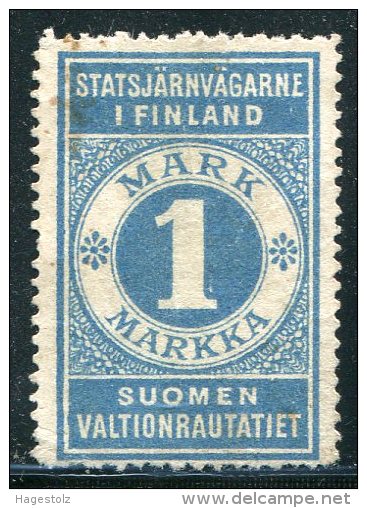 Russia Finland 1891 State Railways (VR) 1 Mark Railway Parcel Eisenbahn Paketmarke Chemin De Fer Colis Russie Russland - Trenes