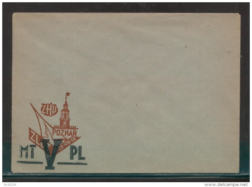 POLAND 1963 SCARCE SCOUTS MAIL COVER RAWICZ MT V PL POZNAN TRADE FAIR CINDERELLA SCOUTS SCOUTING - Lettres & Documents