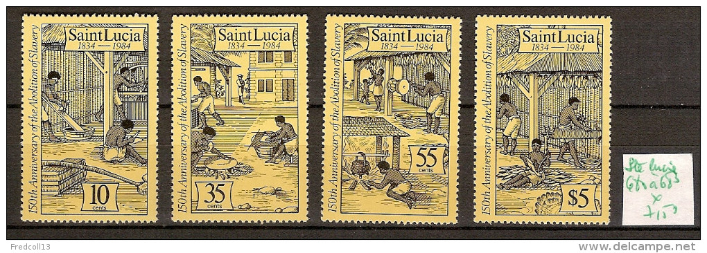 Sainte Lucie 680 à 683 * Côte 7.50 € - St.Lucie (1979-...)