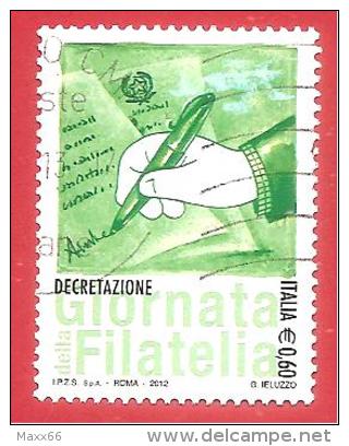 ITALIA REPUBBLICA USATO - 2012 -  Giornata Della Filatelia - Decretazione - € 0,60 - S. 3351 - 2011-20: Usati