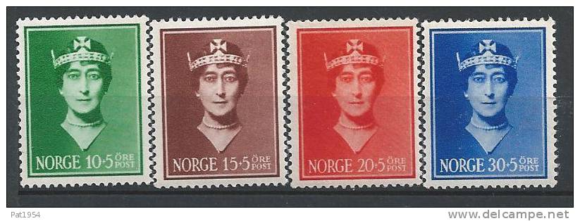 Norvège 1939 N°195/198 Neufs** MNH Reine Maud, Surtaxe Pour L´enfance - Neufs