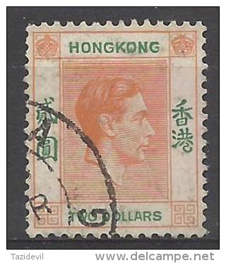 HONG KONG - 1938 $2.00 King George VI. Scott 164. Used - Used Stamps