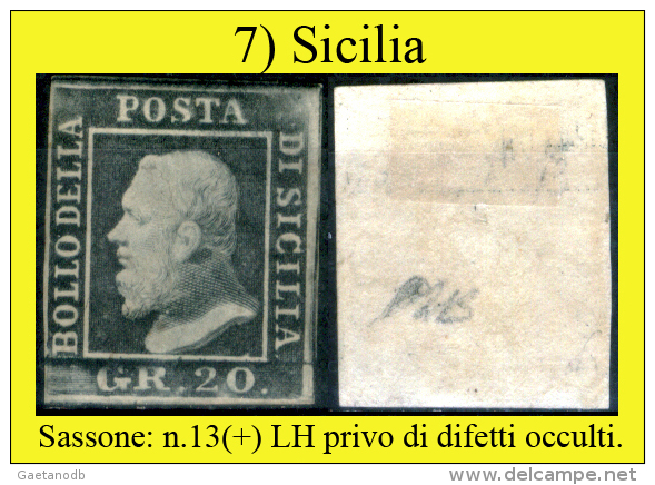 Sicilia-007 - Sassone N.13 (+) Privo Di Difetti Occulti. - Sicile