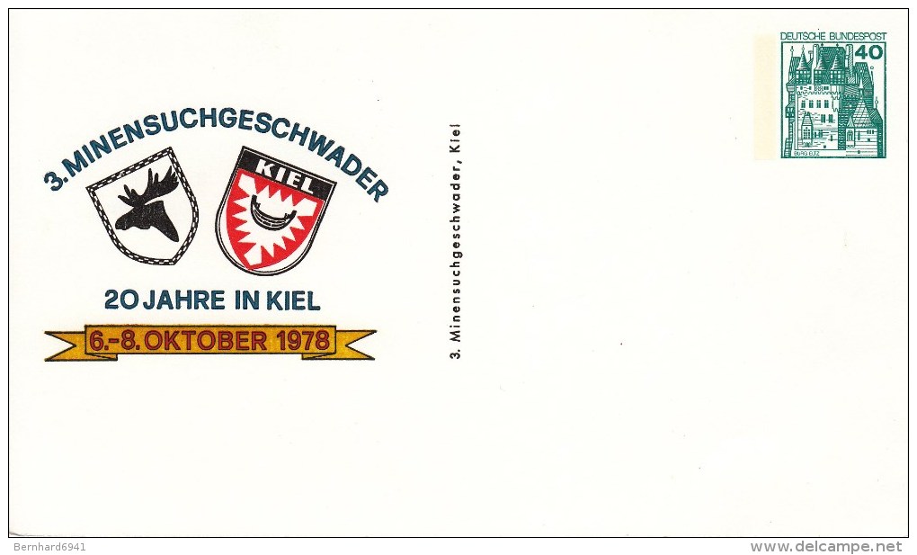 PP 100/80  3. Minensuchgeschwader - 20 Jahre In Kiel - Postales Privados - Nuevos