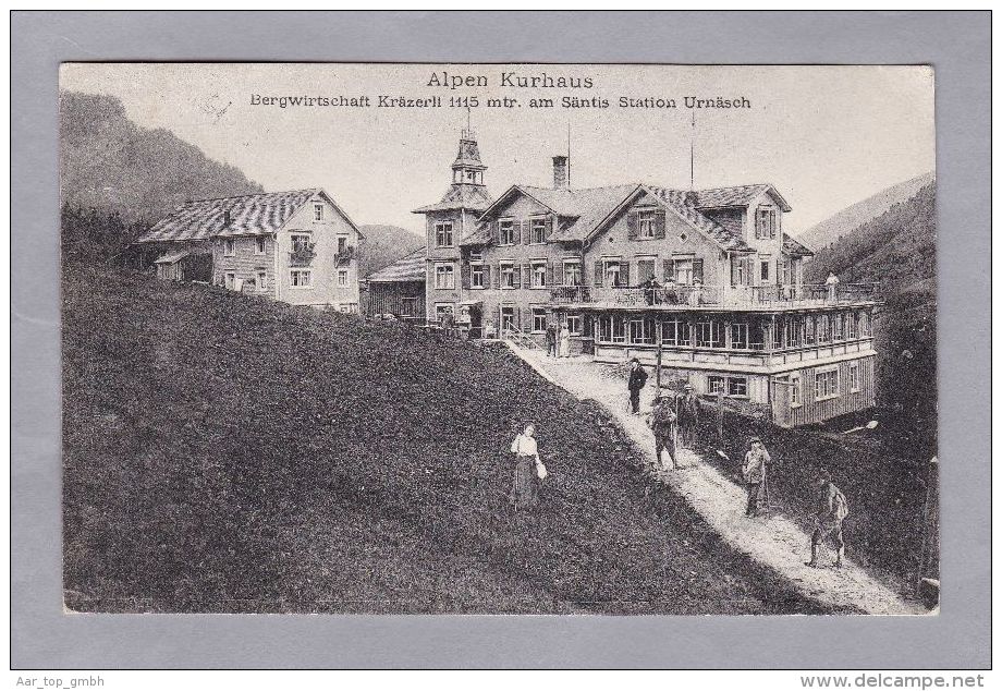 AR URNÄSCH 1913.VIII.25. Urnäsch  Alpen Kurhaus Foto - Urnäsch