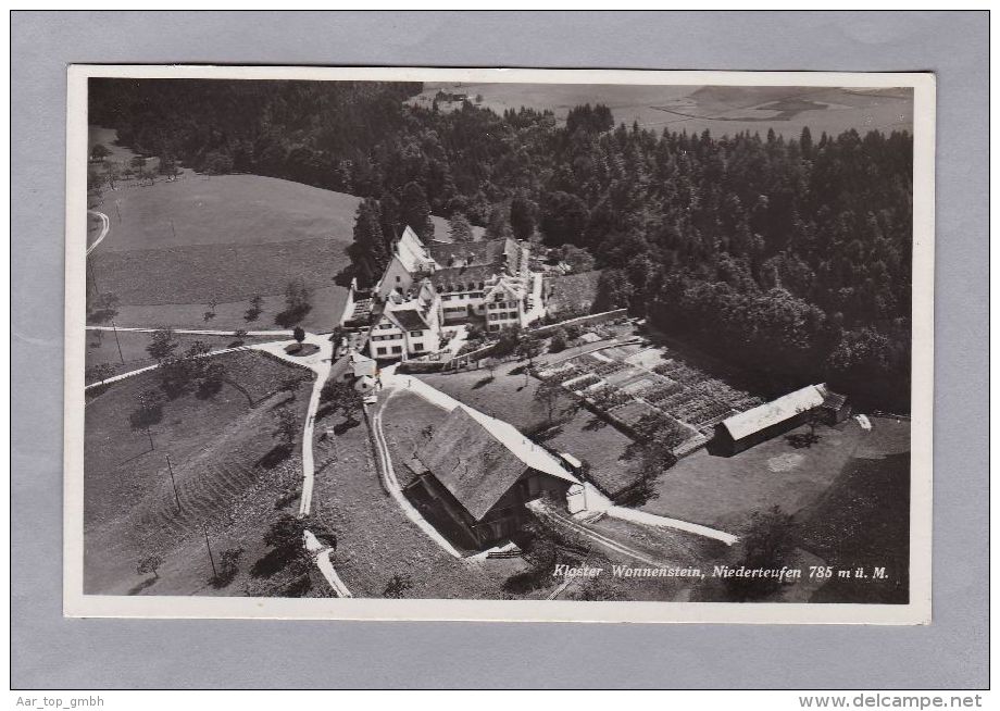 AR NIEDERTEUFEN 1934.V.24. Bahnpost  Kloster Wannenstein Foto Aerotrafic - Teufen