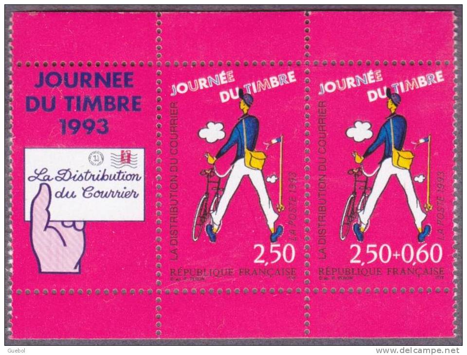 France Philatélie N° 2793 Aa ** Le Facteur - Journée Du Timbre 96 - Paire De Carnet + Vignette - Tag Der Briefmarke
