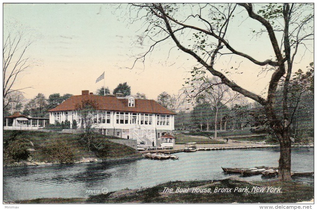 The Boat House - Bronx Park -  New York - 1910 - Parques & Jardines
