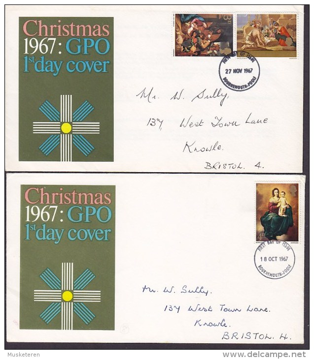 Great Britain Ersttag Brief FDC Cover 1975 Weihnachten Christmas Jul Noel Natale Navidad Madonna M. Kind Von E. Murillo - 1971-1980 Dezimalausgaben