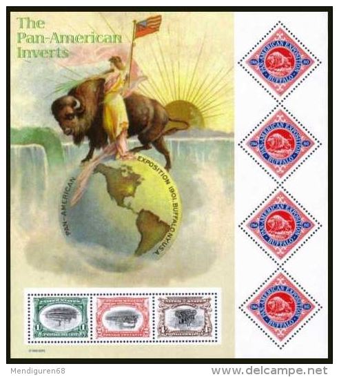 USA 2001 Pan-America Inverts  Pane $3.27 MNH SC 3505 YV 3193-3196 MI B57-3445-48 SG 3974 - Sheets