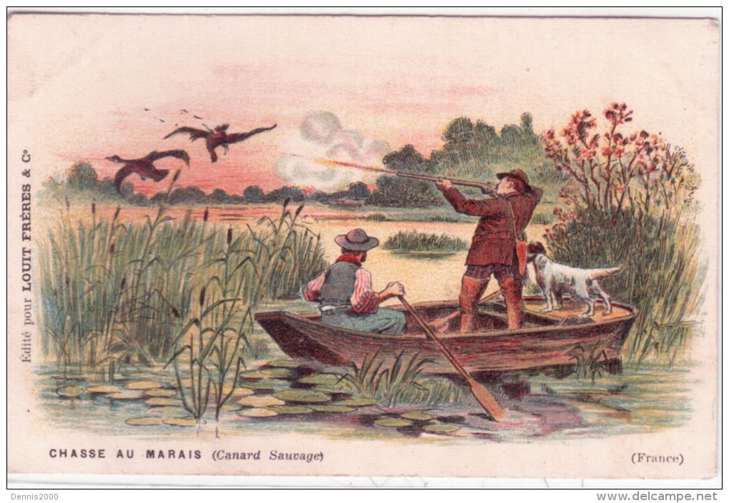 CHASSE AU MARAIS ( Canard Sauvage )  France - Ed. Chocolat LOUIT - Hunting