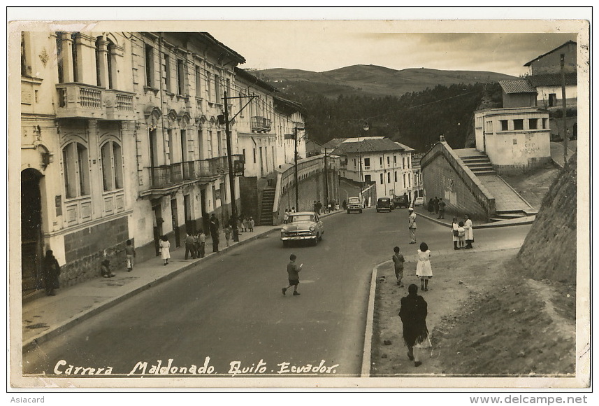 Real Photo Carrera Maldonado Quito American Car - Equateur