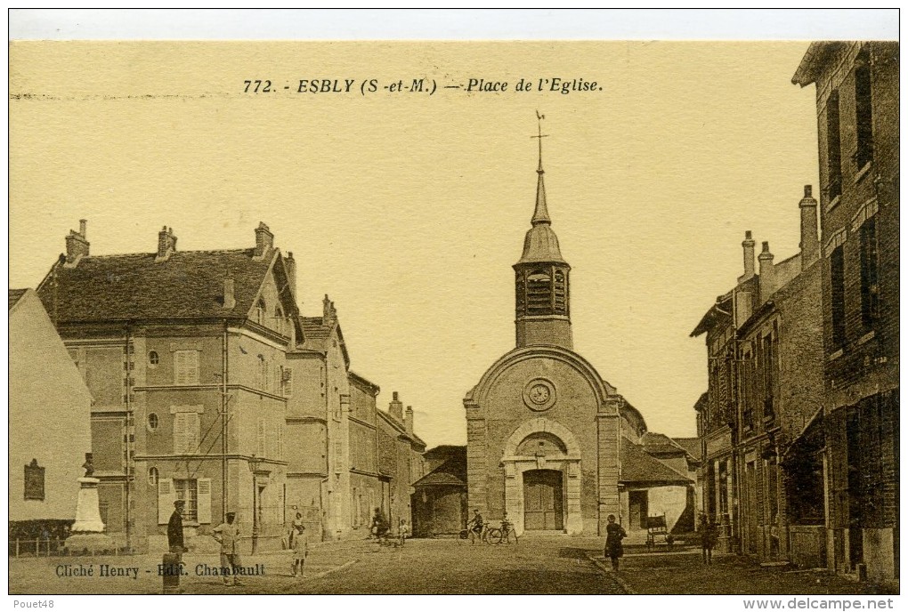 77 - ESBLY - Place De L'Eglise - Esbly