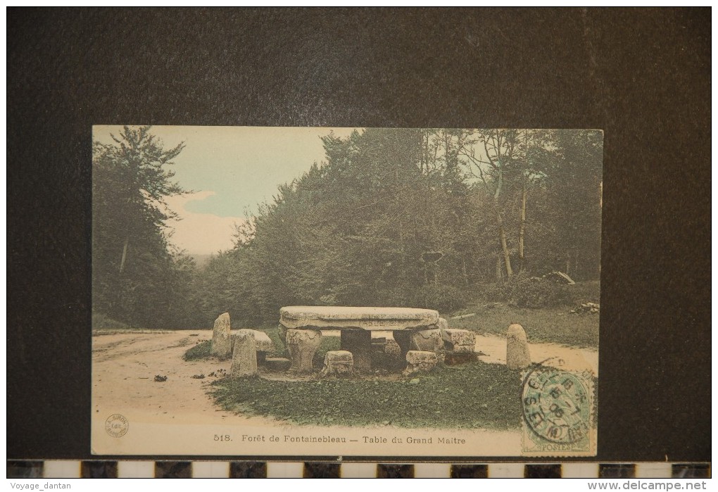 CP, 77,  Foret De Fontainebleau  La Table Du Grand Maitre N°518 Colorisée - Fontainebleau