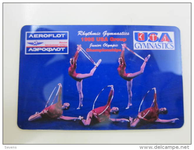 USA Aerolink Prepaid Phonecard,Aeroflot Russian International Airlines,Gymnstics - Flugzeuge