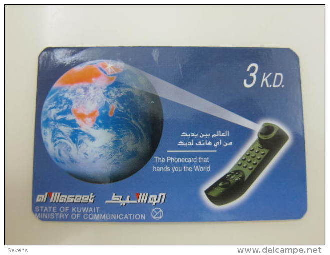 Prepaid Phonecard, 3KD,used - Koweït