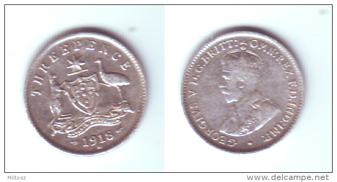 Australia 3 Pence 1918 M - Threepence