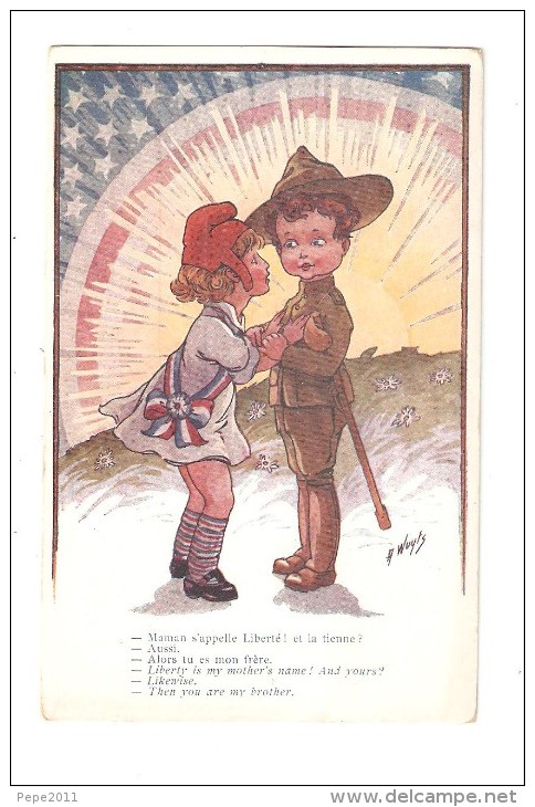 CPA  Militaria : Illustration Wuyts : Maman S'appelle Liberté Et La Tienne - Tampon Ministère Guerre Bureau Presse - Wuyts