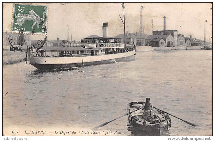 Le Havre    76  Lot de 9 cartes autour du thème bateau