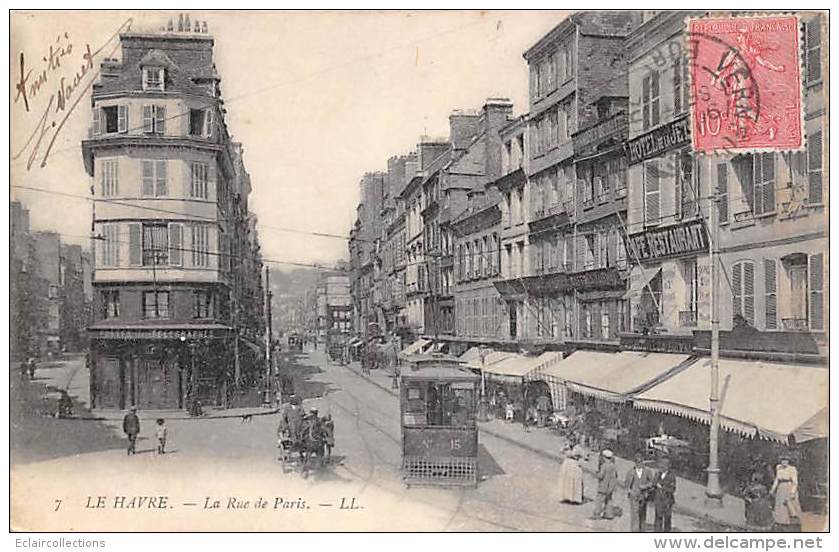 Le Havre   76     Tramway Dans Les Rues Et/ou Places.. De Paris - Non Classés