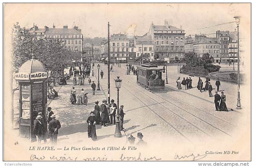 Le Havre   76     Tramway Dans Les Rues Et/ou Places.. Gambetta - Non Classés