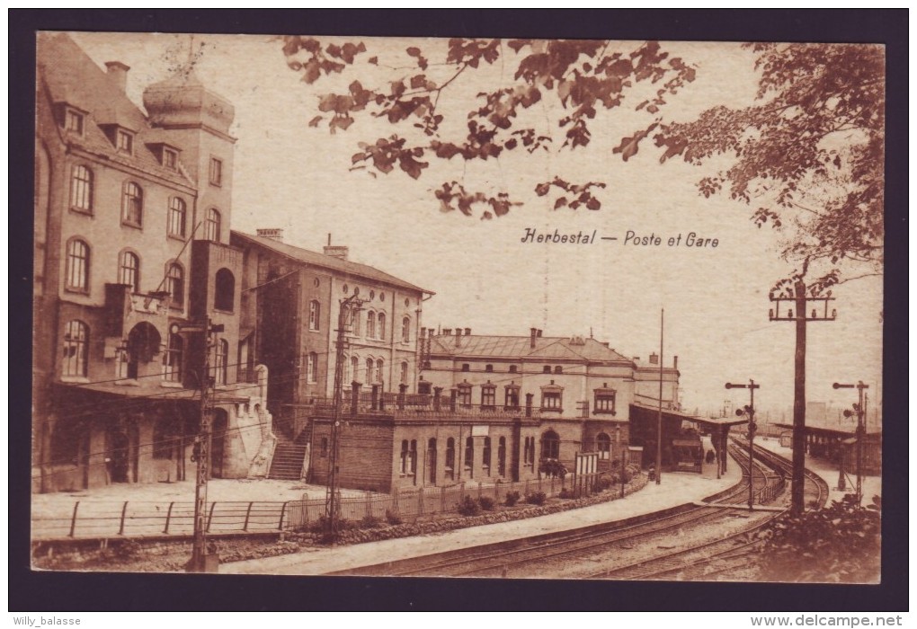 HERBESTHAL - HERBESTAL - Poste Et Gare - Statie  // - Lontzen