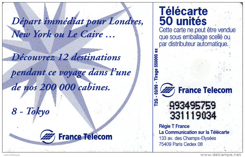 TELECARTE 50 UNITES / FRANCE TELECOM DANS 12 DESTINATIONS - N°8 TOKYO - 600 Agences