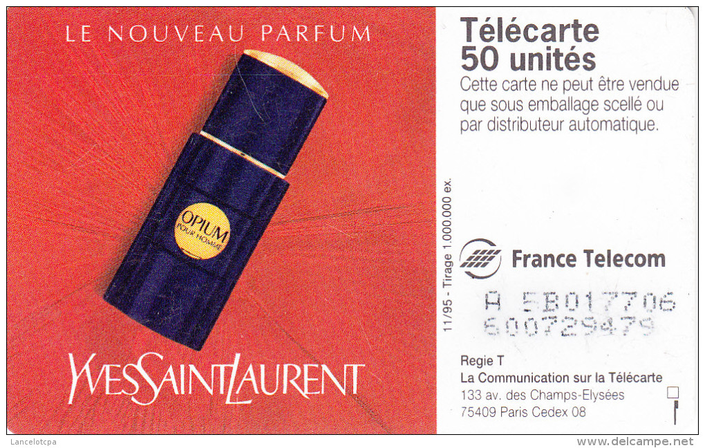 TELECARTE 50 UNITES / PARFUM YVES SAINT LAURENT - OPIUM POUR HOMME - 600 Agences