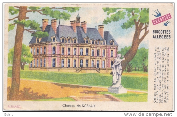 Buvard Petit Format - Biscottes Grégoire - Château Sceaux - Biscottes