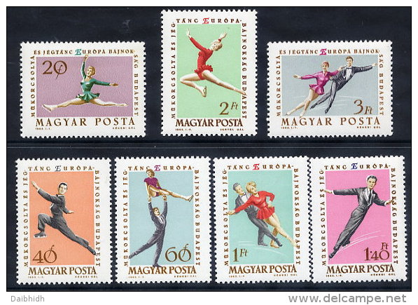 HUNGARY 1963 European Figure Skating Championships Set Of 7 MNH / **.  Michel 1898-904o - Unused Stamps