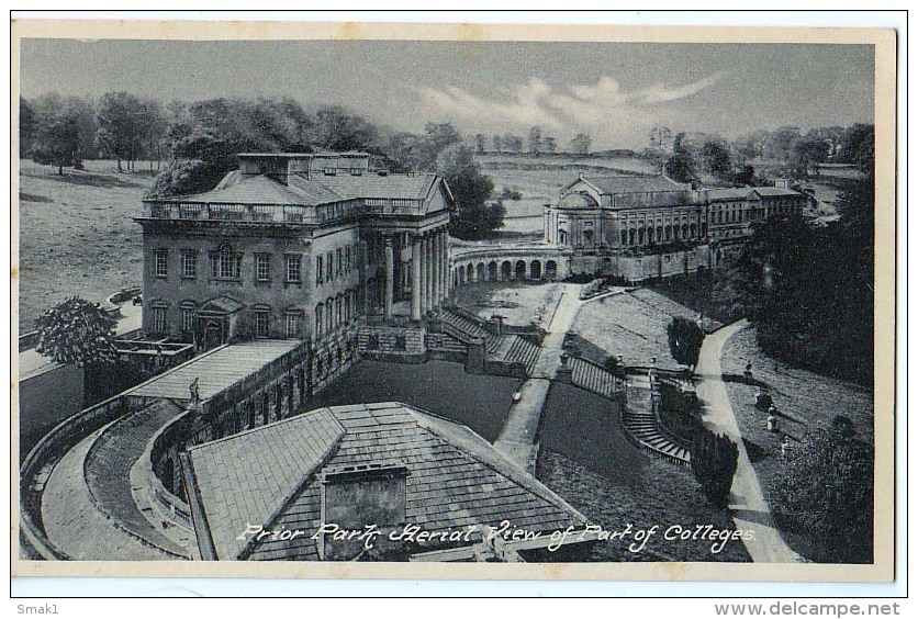 ENGLAND SOMERSET BATH PRIOR PARK AERIAL VIEW OF THE PART COLLEGES PHOTOG.MARSHALL KEENE ,SUSSEX,OLD POSTCARD - Bath