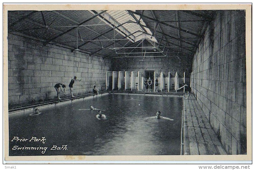 ENGLAND SOMERSET BATH PRIOR PARK SWIMING BATH PHOTOG.MARSHALL KEENE ,SUSSEX,OLD POSTCARD - Bath