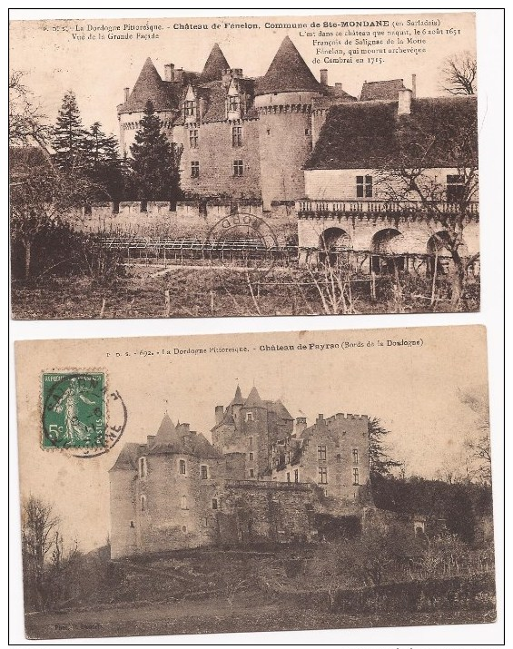 lot de 20 cpa et cpsm de la Dordogne