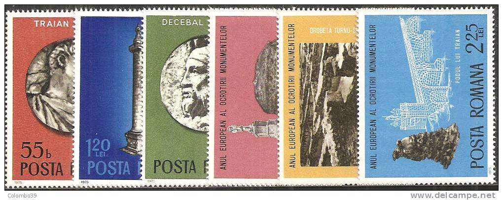 Romania 1975 Nuovo** - Mi.3267/72  Yv.2901/06 - Unused Stamps