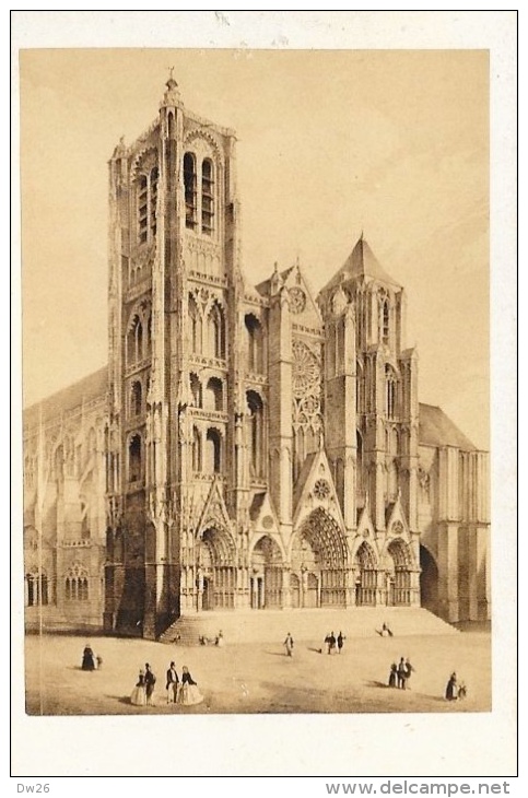 Bourges - Lot de 9 mini cartes (10 x 6 cm) - Illustrations: Cathédrale, Maisons Jacques Coeur, Louis XI, Reine Blanche..