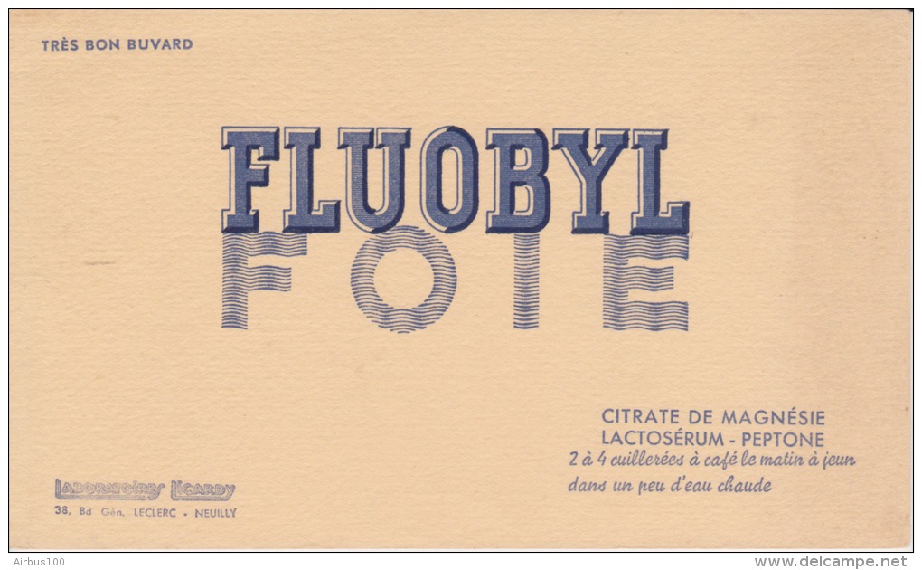 Buvard - FLUOBYL FOIE - - Produits Pharmaceutiques