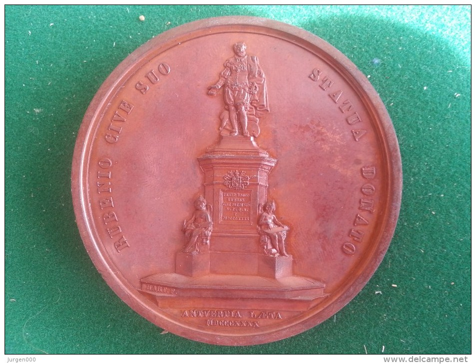Oprichting Standbeeld Rubens, Antwerpen, 1840 (F. Hart), 146 Gram (medailles0115) - Altri & Non Classificati