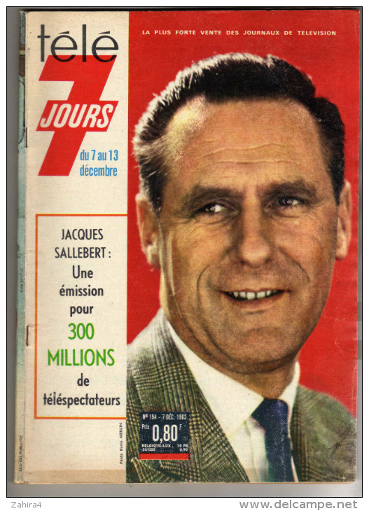 Télé 7 Jours - N°194 -Jacques Sallebert -Françoise Hardy -Hugues Auffray -Obsèques De Kennedy-S Daumier G. Bedos-Teppaz - Télévision