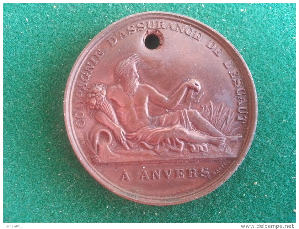 Compagnie D'Assurance De L'Escaut, Anvers (Baetes), 21 Gram (medailles0125) - Unternehmen