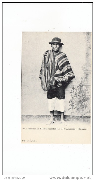 B81709 Indio Quechua De Padilla Depar Chuquisaca Types  Bolivia Front/back Image - Bolivia